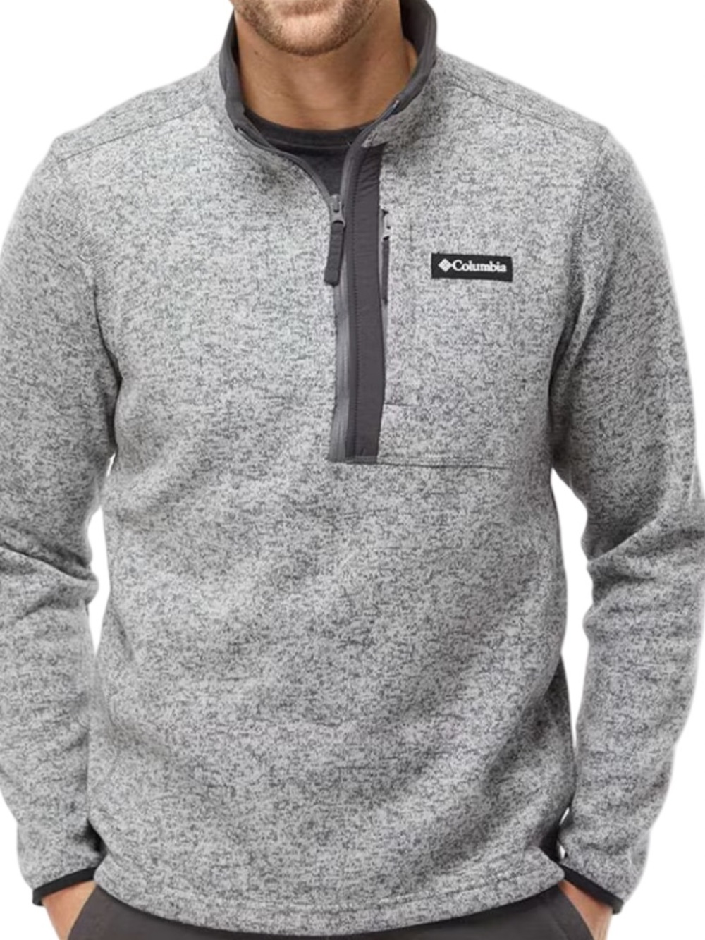 Columbia Men's Sweater Weather Half Zip Pullover Fleece Gray Size XXL Gorpcore